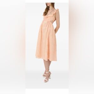 ✨ For Love And Lemons Ruffle Cutout Midi Dress S